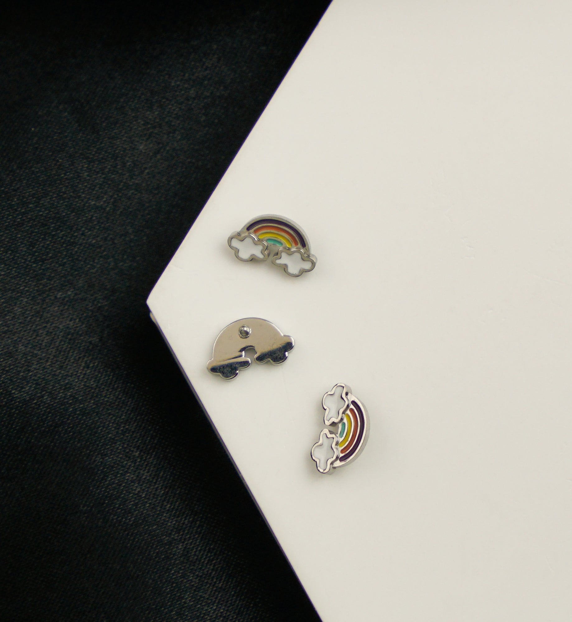 Rainbow Clouds Stainless Steel Internally Threaded Top