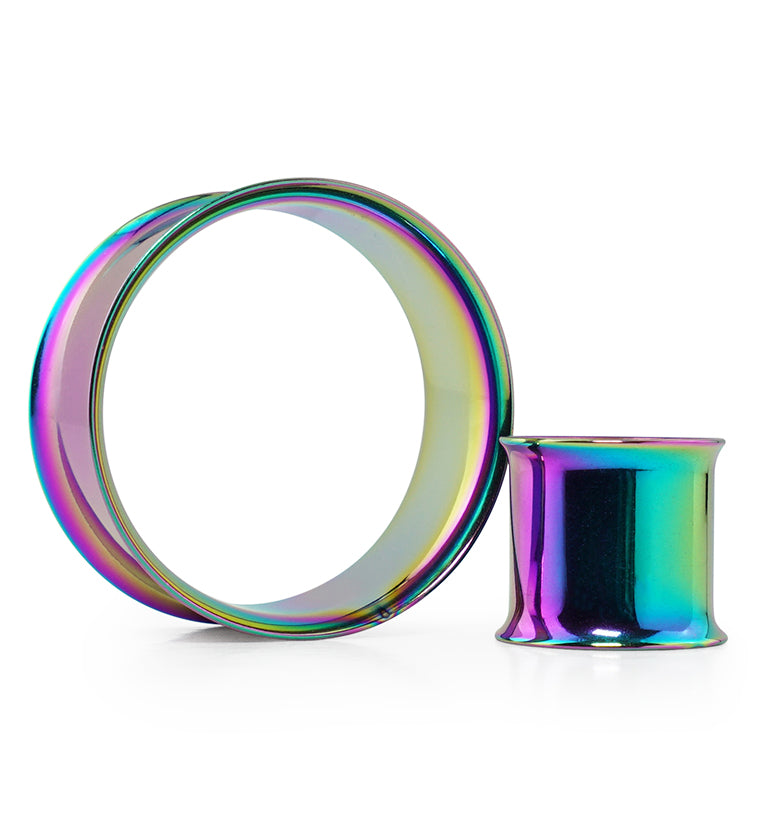 Rainbow PVD Stainless Steel Double Flare Tunnels