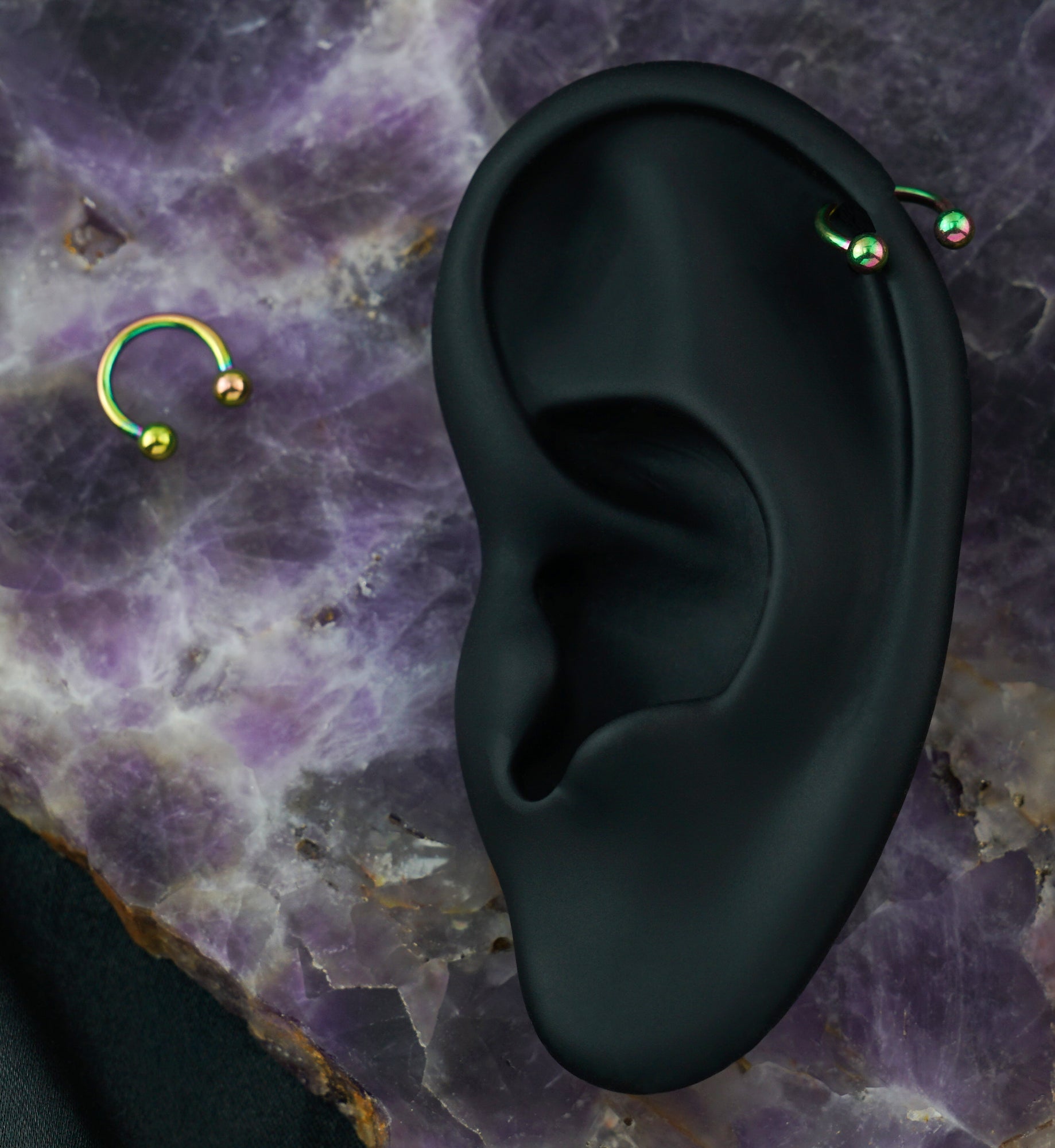 Rainbow PVD Basic Titanium Circular Barbell