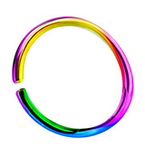 Rainbow Seamless Stainless Steel Hoop Ring