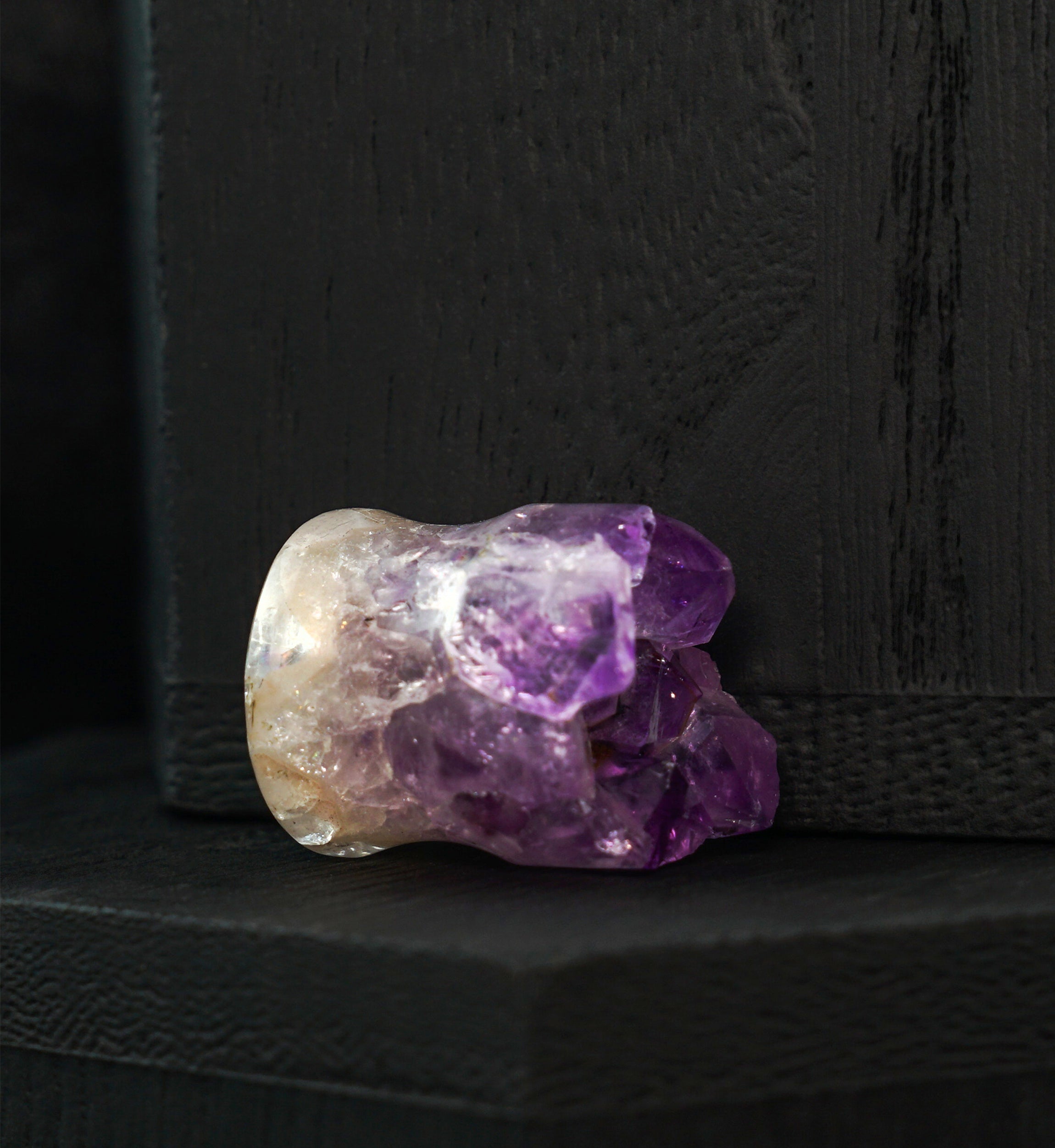 Raw Amethyst Plug 9/16" (14.5mm) (Single Plug) Version 1