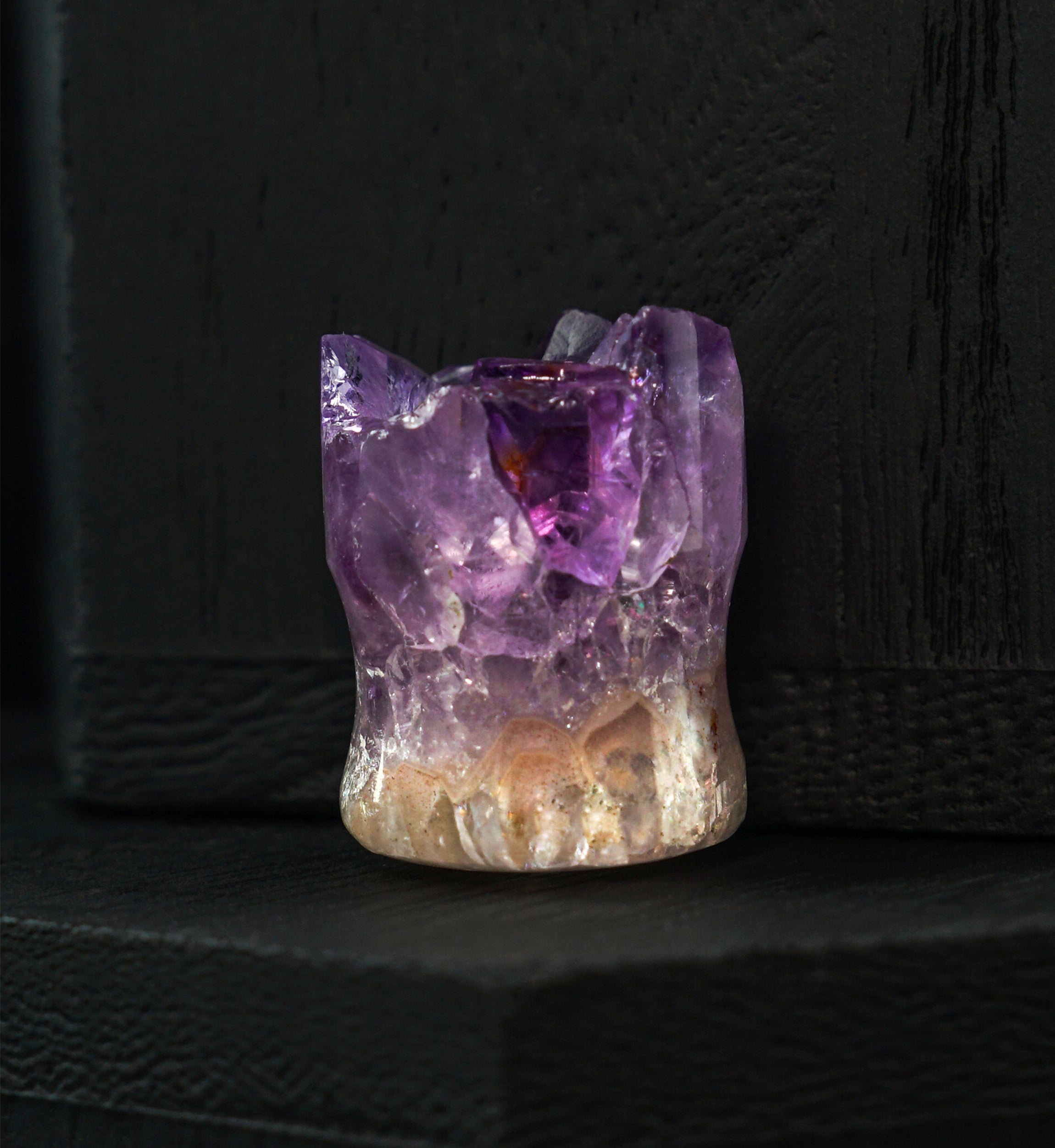 Raw Amethyst Plug 9/16" (14.5mm) (Single Plug) Version 1