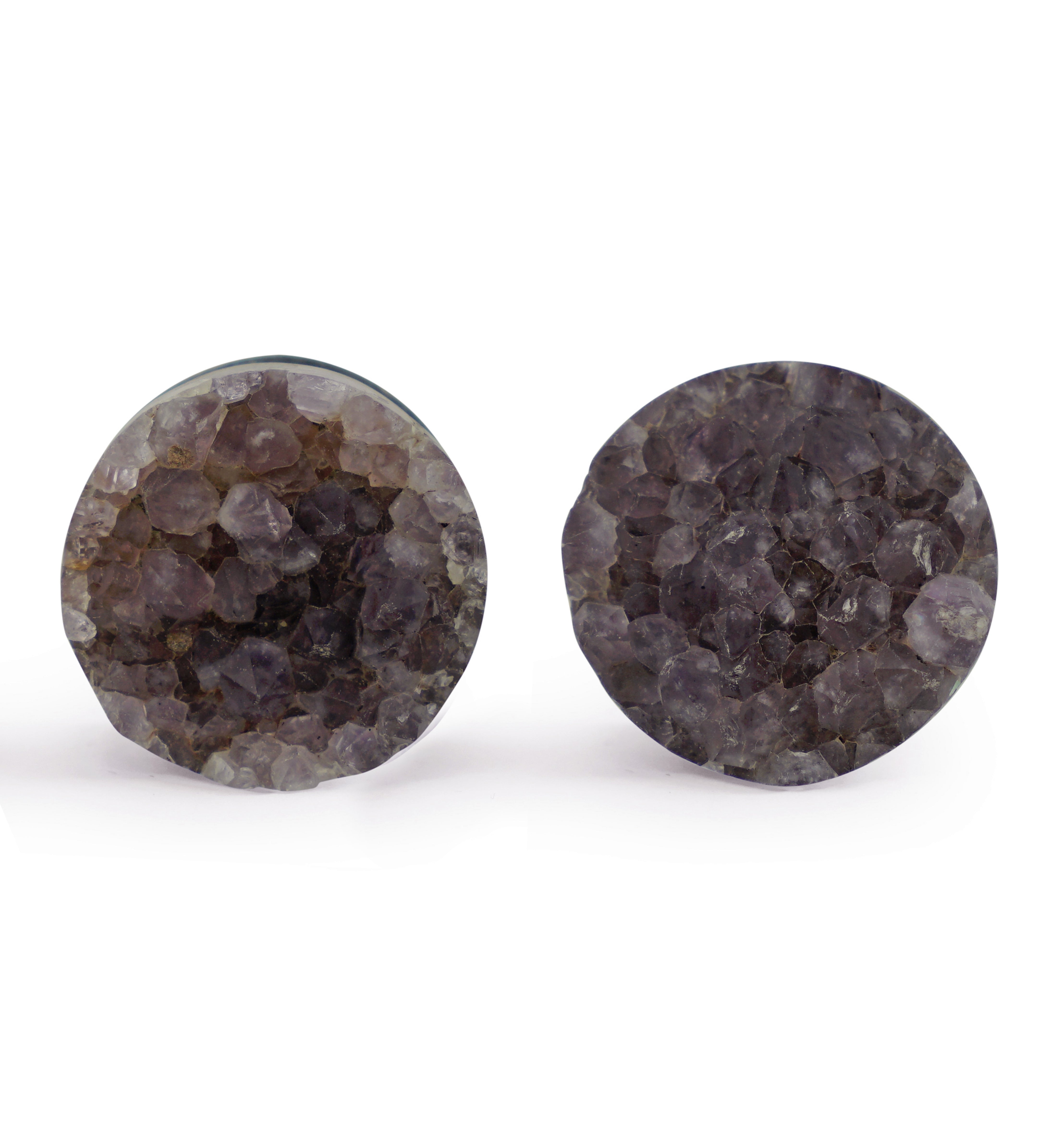Raw Amethyst Plugs 7-8" (22mm) Version 9