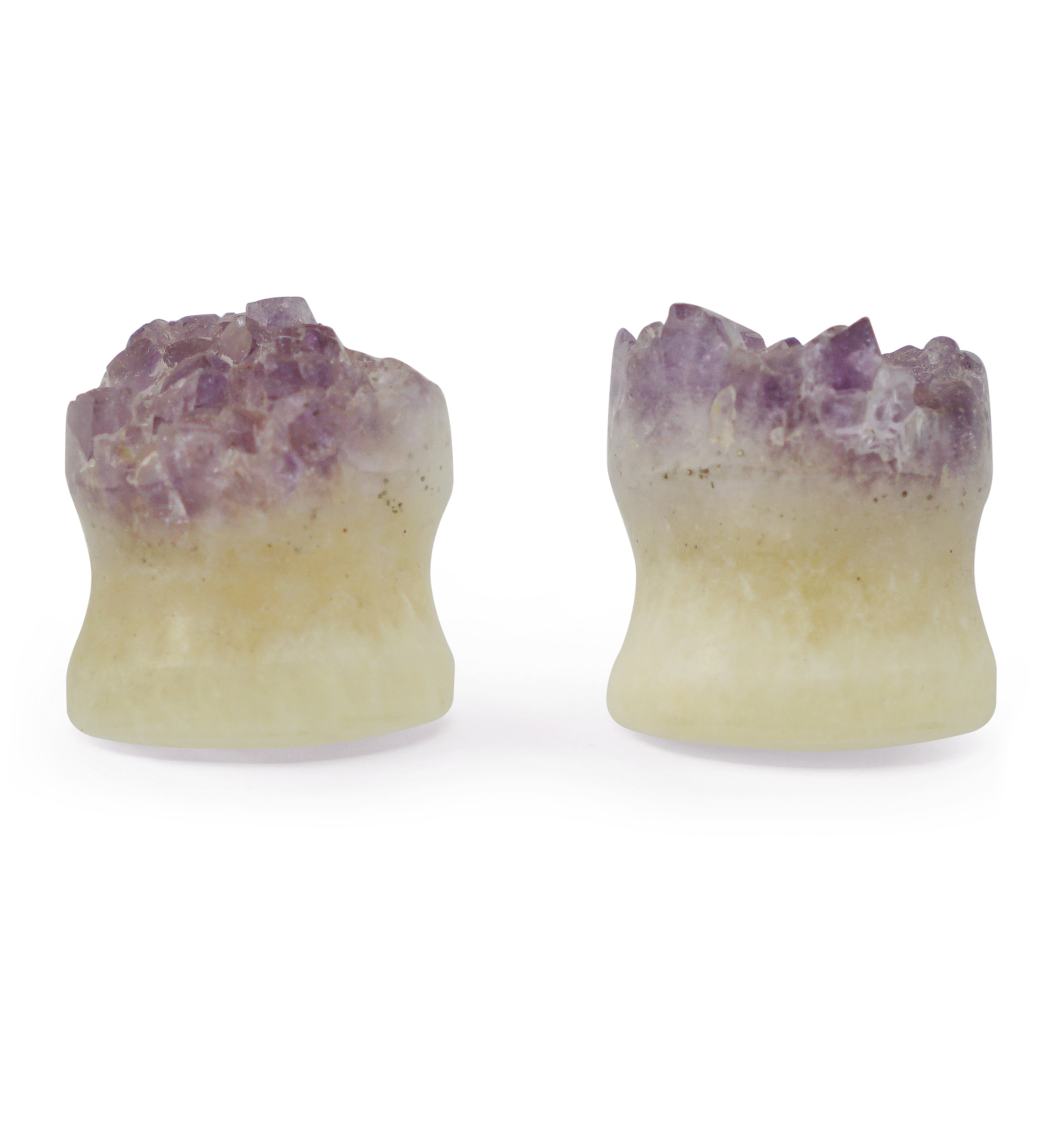 Raw Amethyst Plugs 9/16" (14mm) Version 4