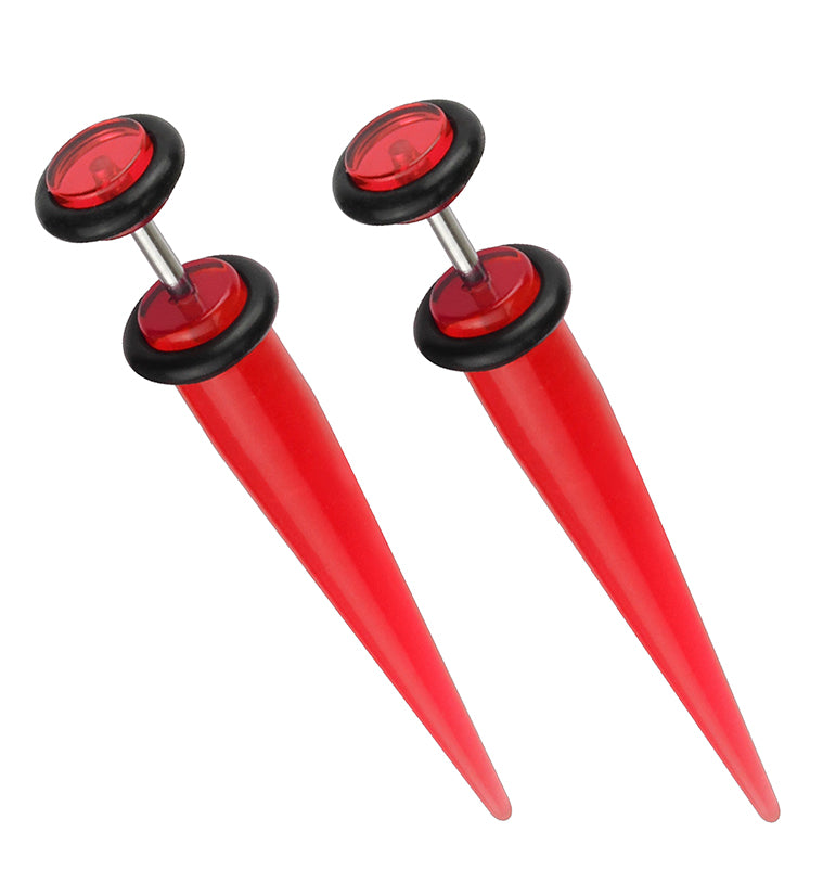 Fake Gauge U.V. Red Tapers