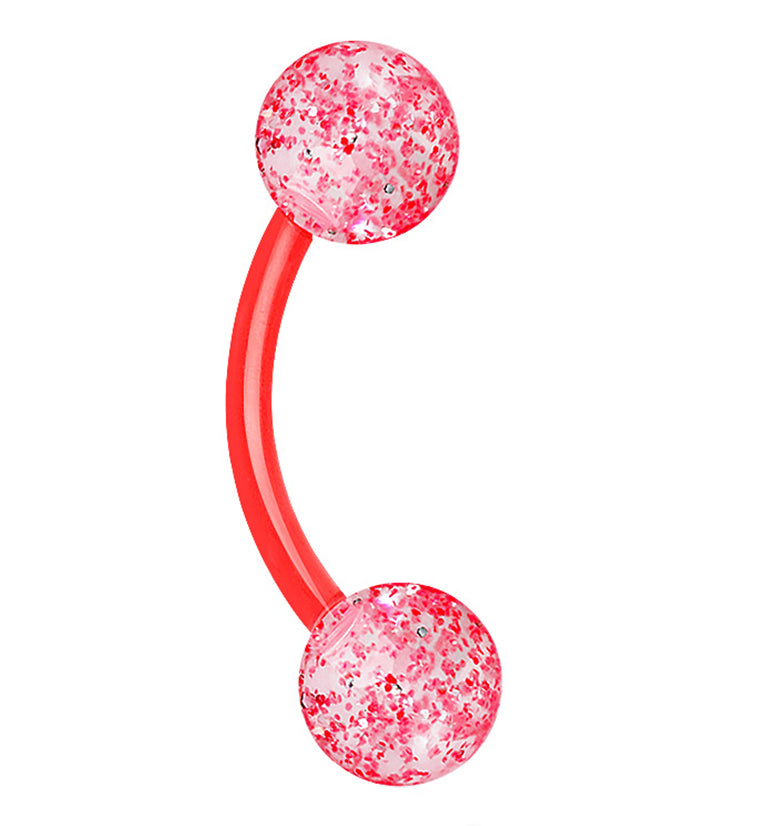 Glitter Color Curved Barbell
