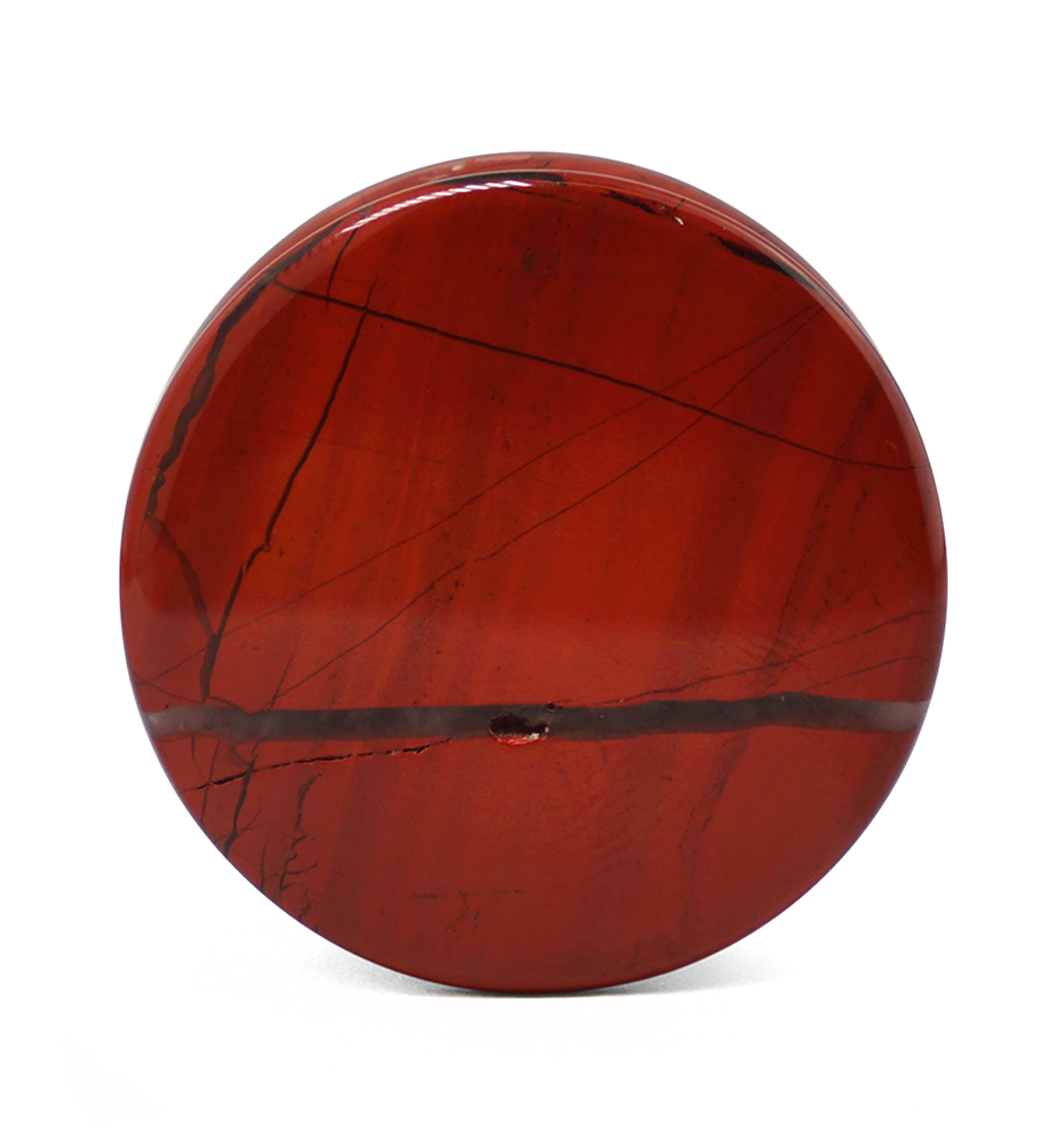 Red Jasper Stone Plugs (8G - 1 & 1/2