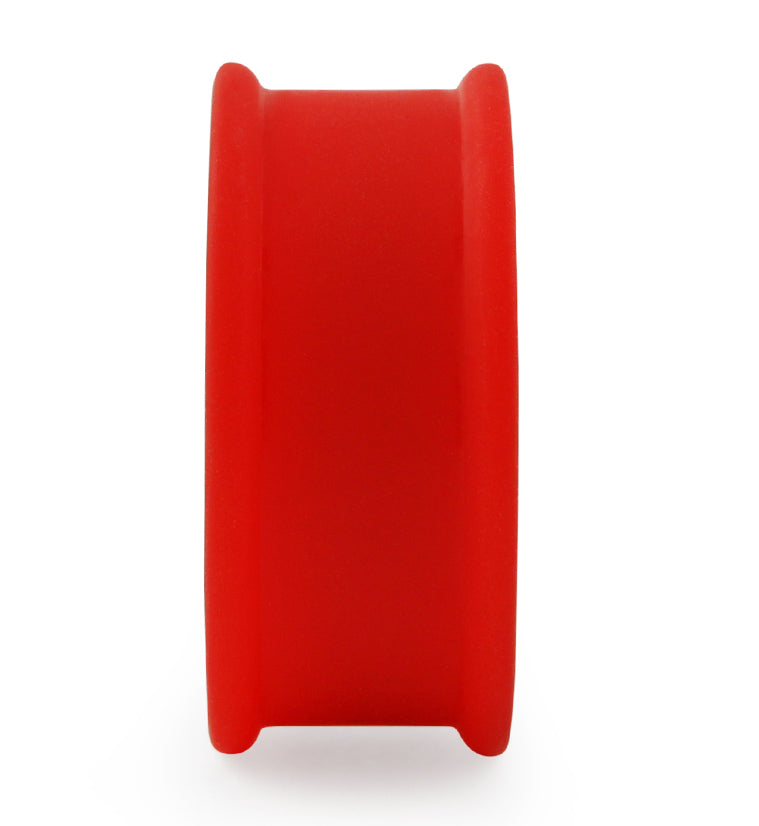 Double Flare Matte Red Silicone Plugs