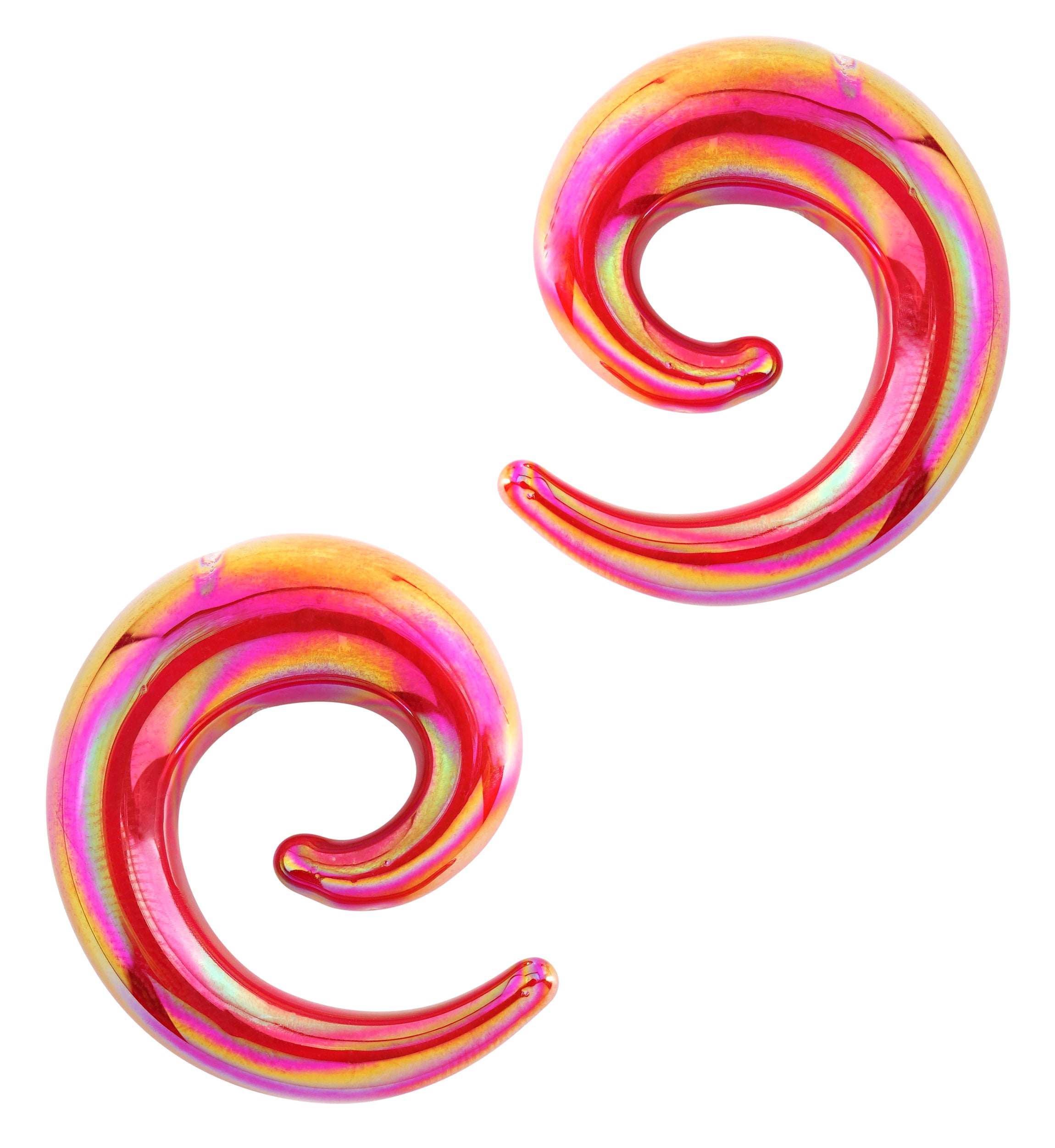 Red Rogue Glass Spirals