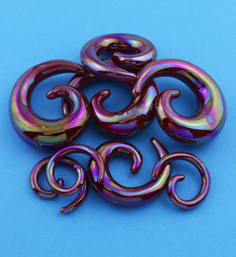 Red Rogue Glass Spirals