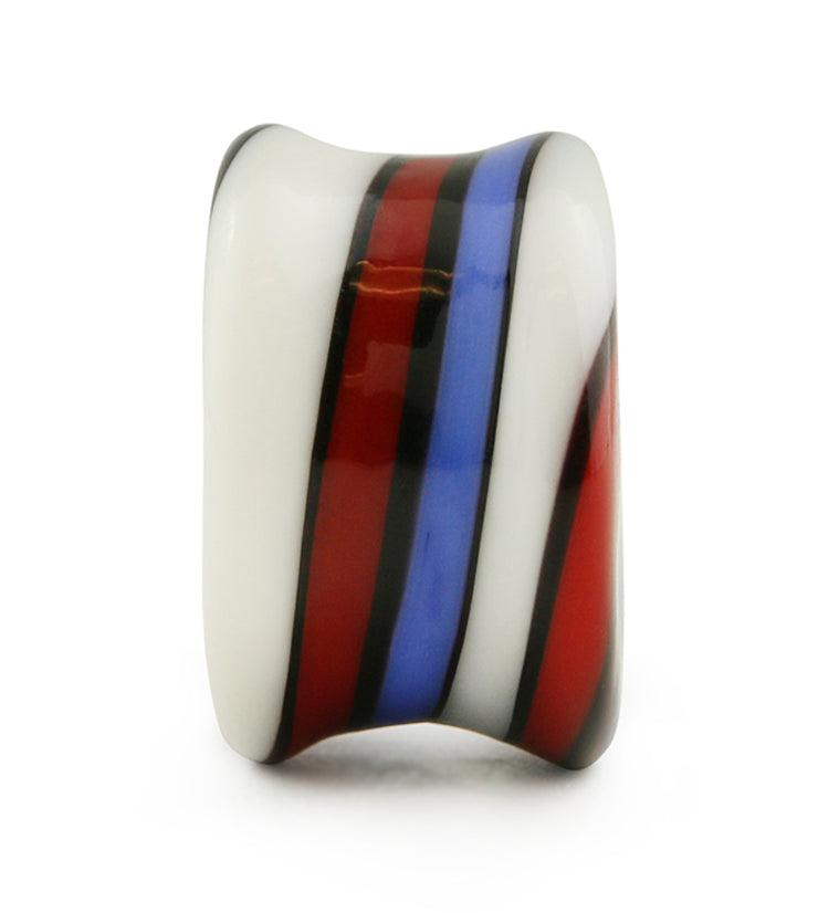 Blue & Red Swirl Design Plugs