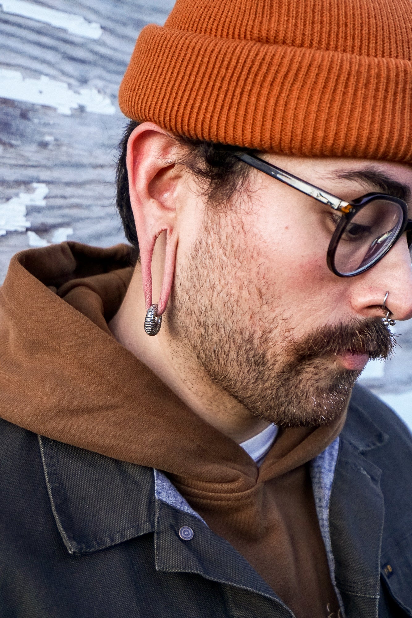 Rivel White Brass Hinged Ear Weights