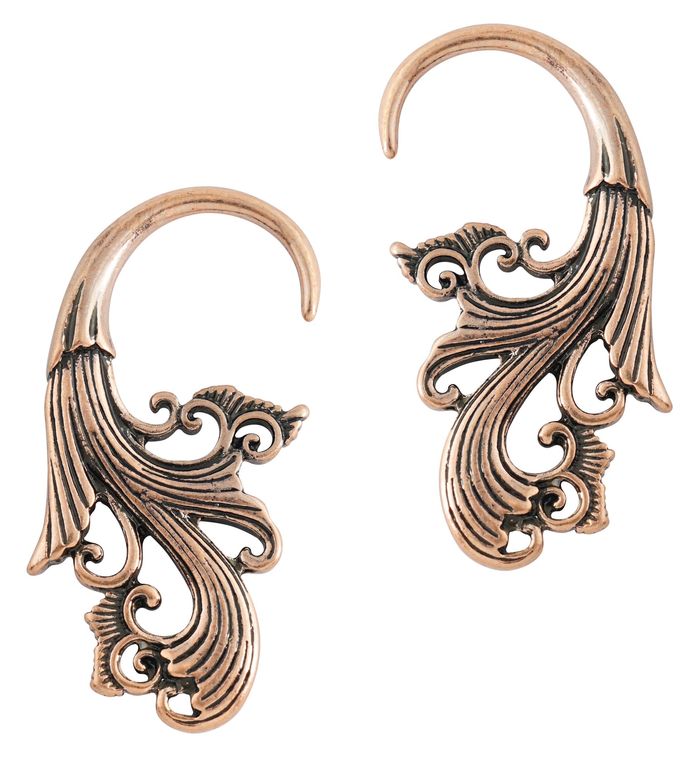 Rose Gold Brass Curlicue Hangers