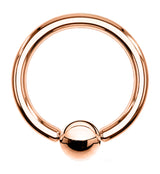 Rose Gold Plated Stainless Steel Captive Ring