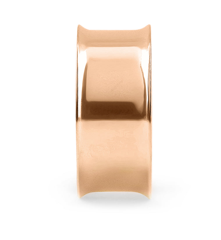 Rose Gold Stainless Steel Double Flare Tunnels