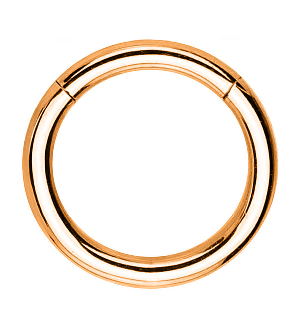 Rose Gold PVD Hinged Stainless Steel Segment Hoop Ring