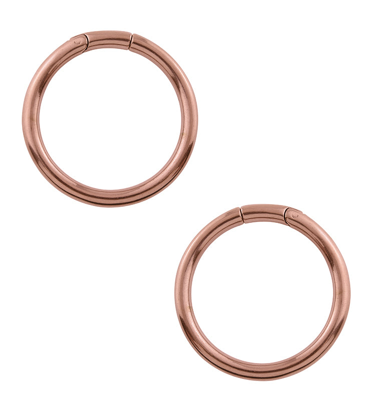 Rose Gold PVD Hoop Ear Weights