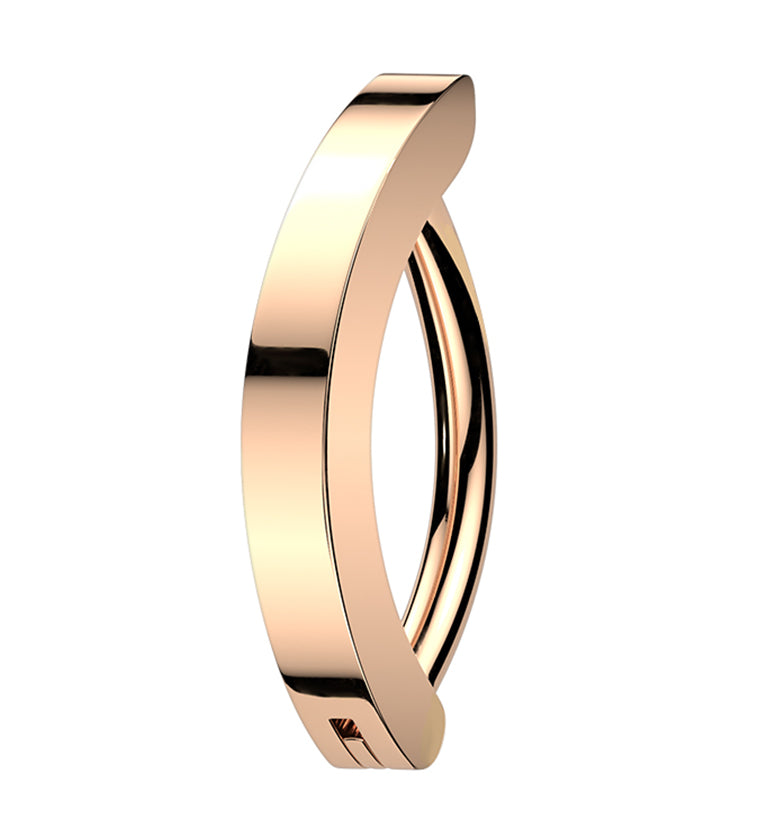 Rose Gold PVD Bar Hinged Titanium Rook Clicker