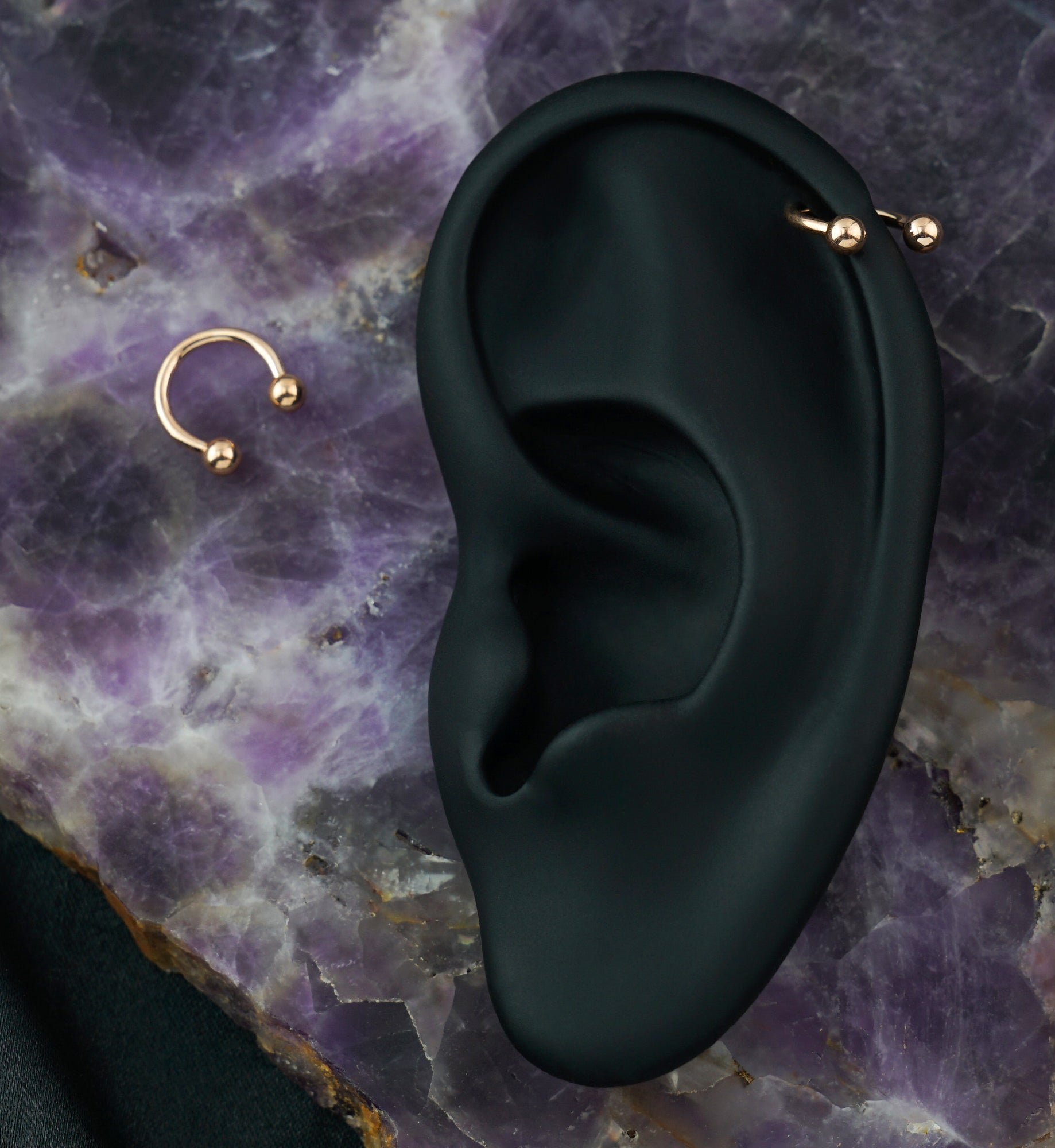 Rose Gold PVD Basic Titanium Circular Barbell