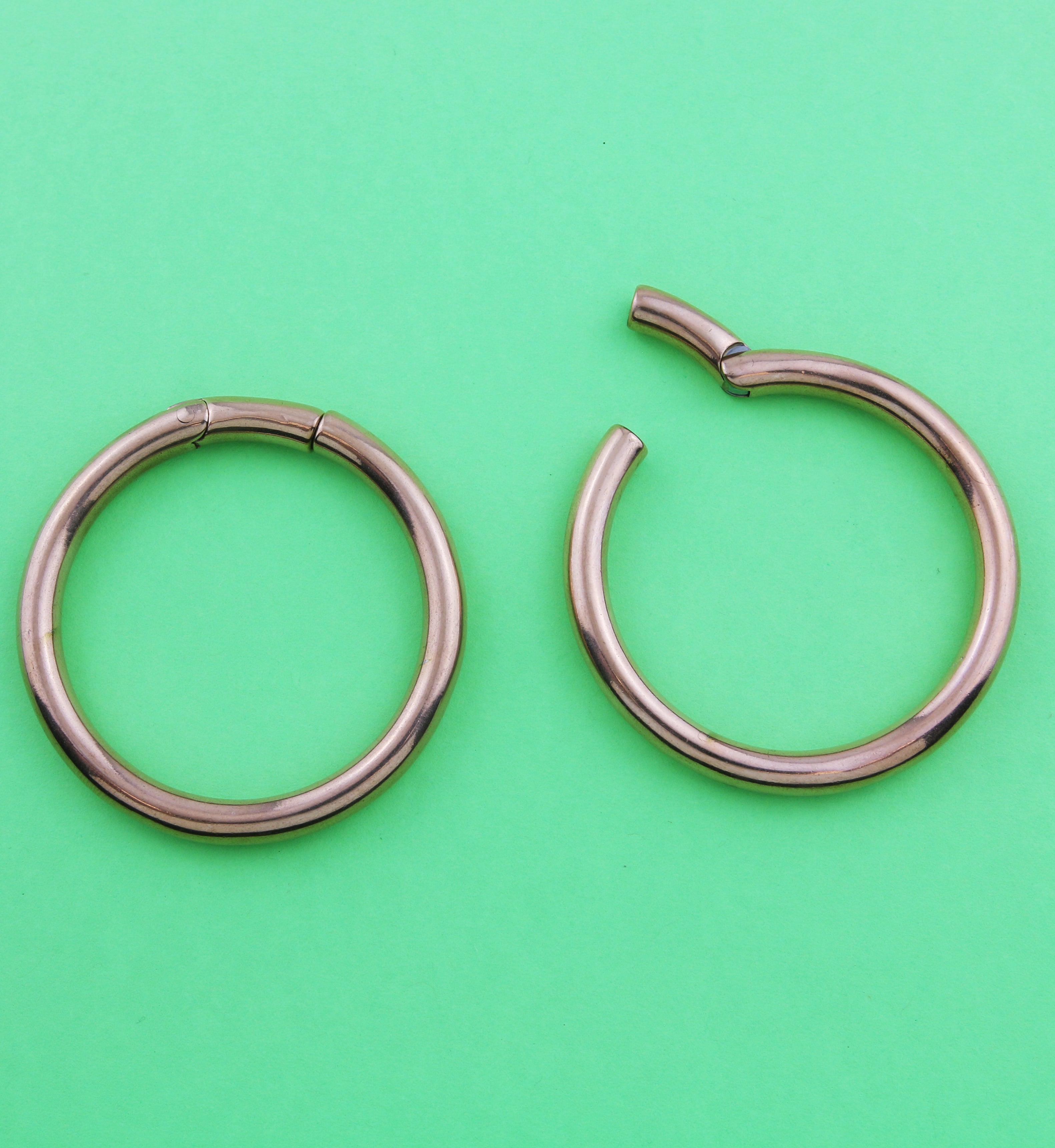 Rose Gold PVD Hoop Ear Weights