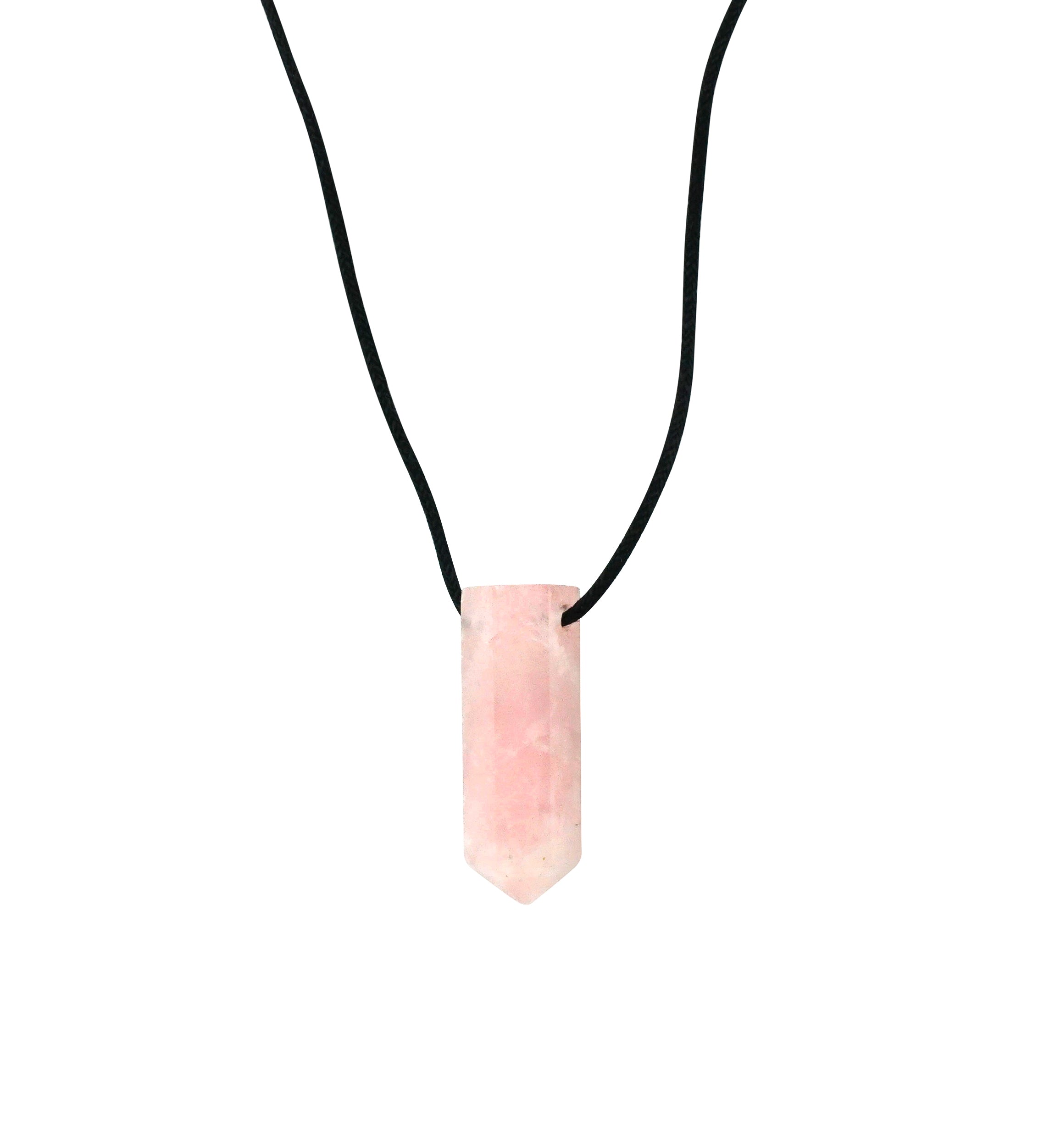 Rose Quartz Crystal Stone Pendant Necklace