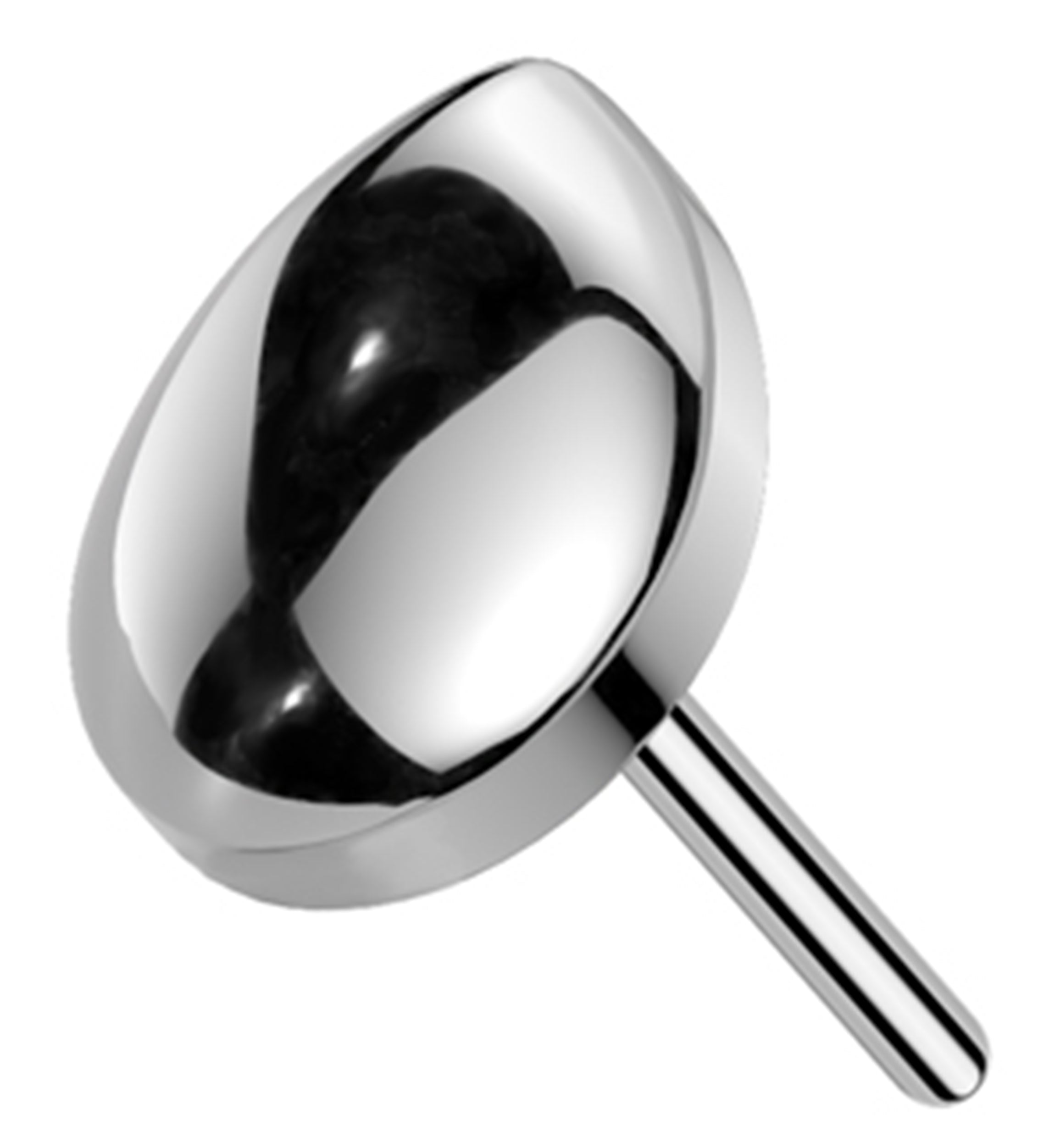 Rounded Teardrop Titanium Threadless Top