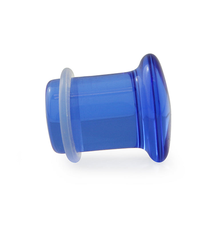 Royal Blue Glass Plugs - Single Flare