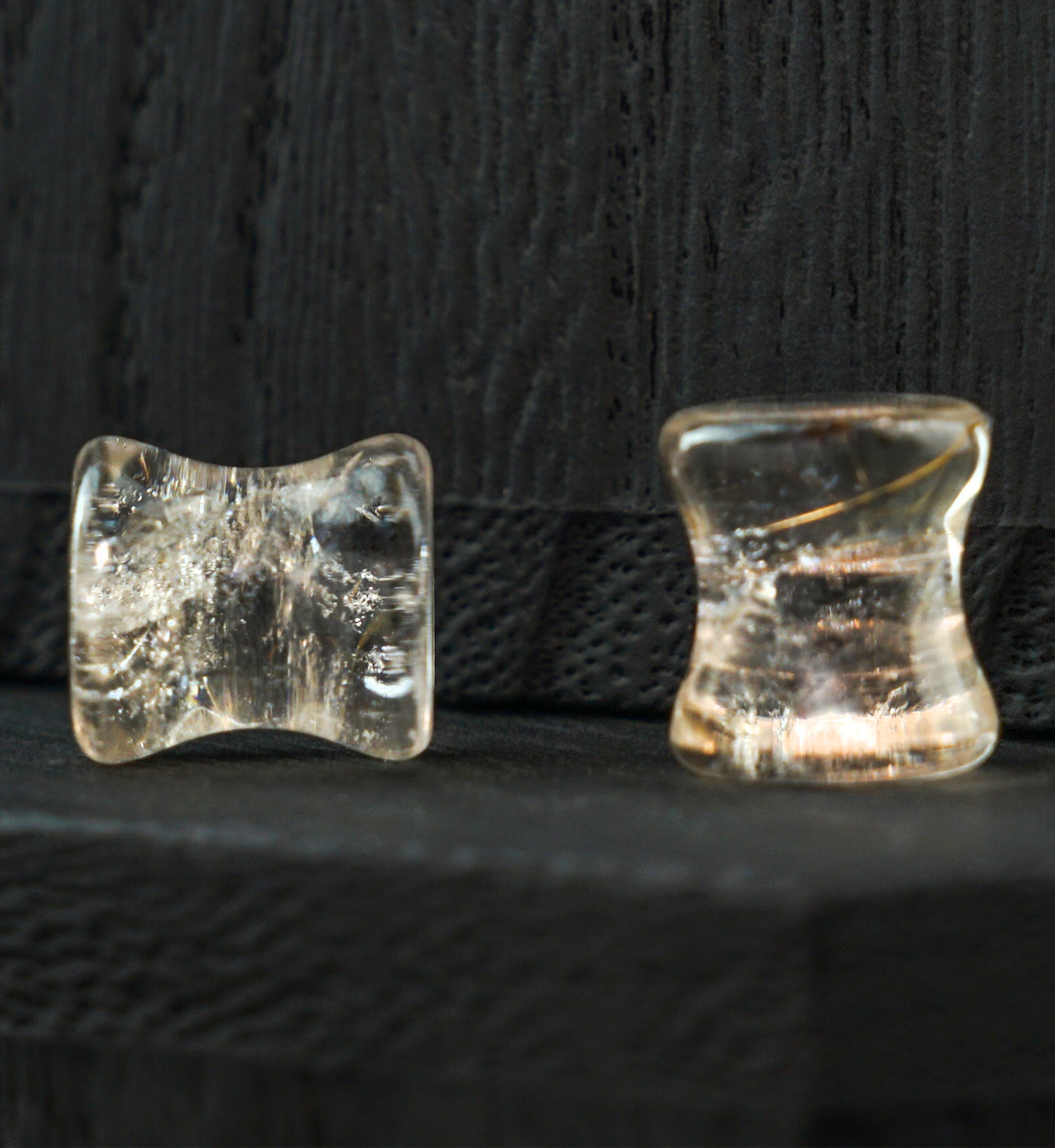 Rutilated Quartz Stone Plugs 0G (8mm) Version 4