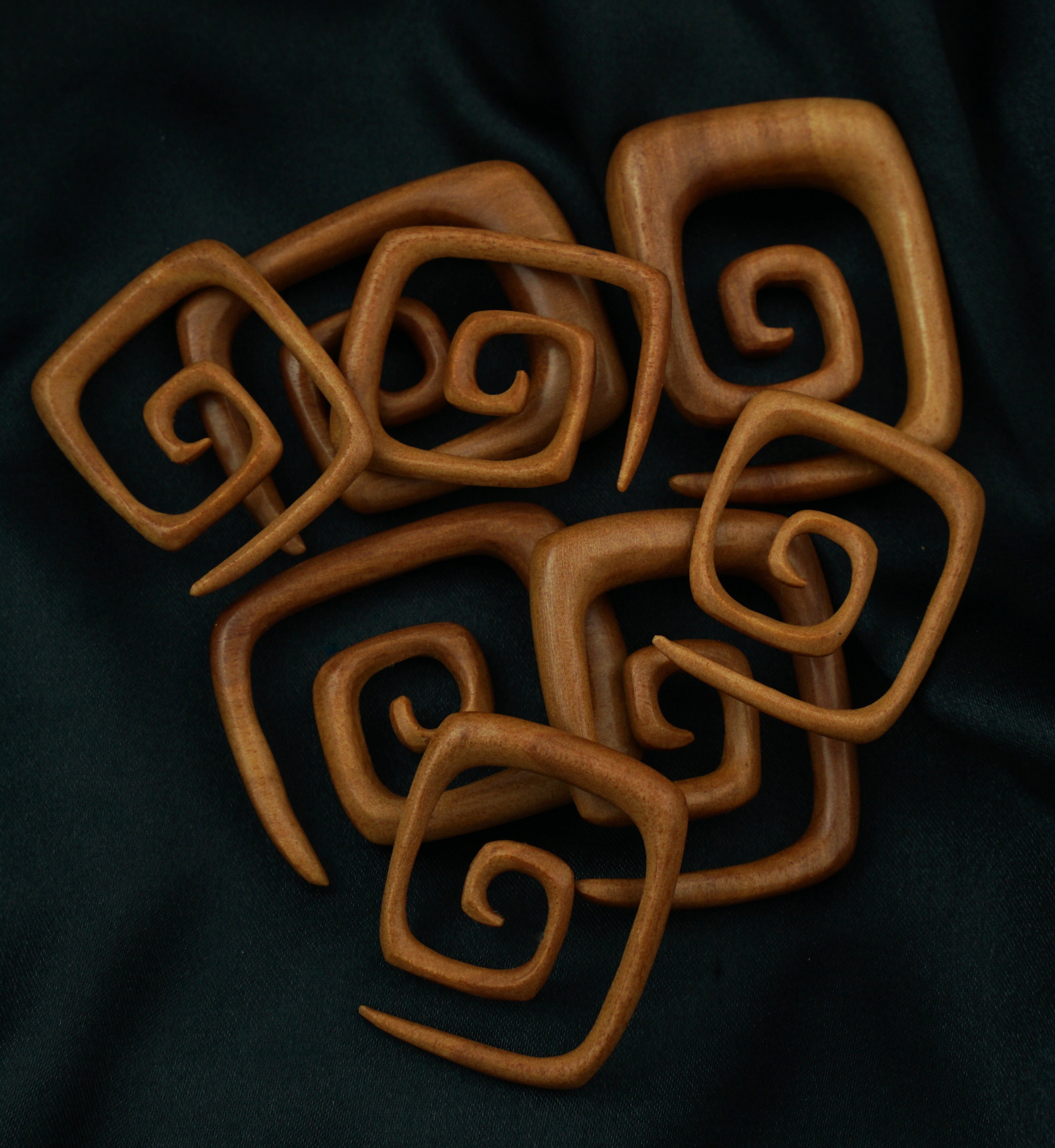 Saba Wood Square Spirals