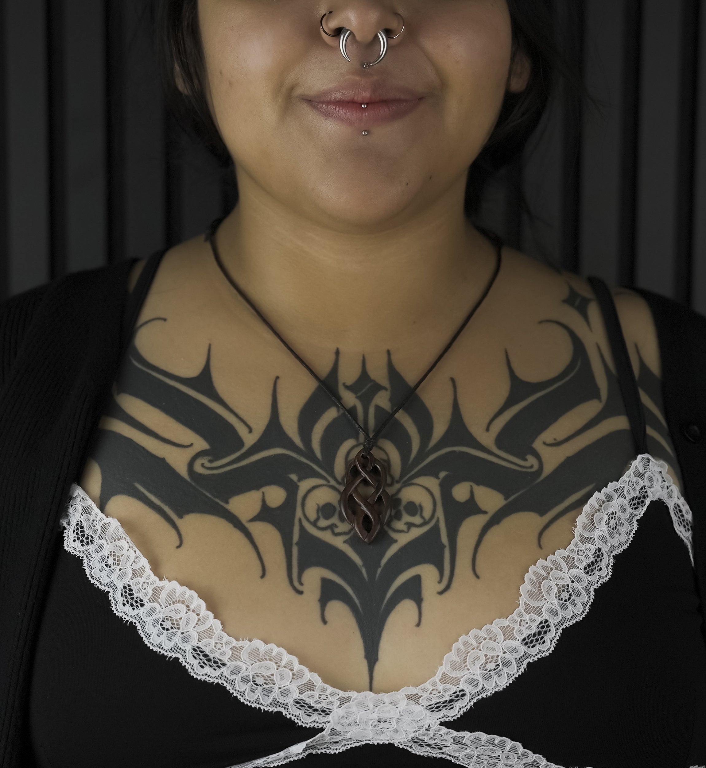 Celtic Knot Narra Wood Pendant Necklace