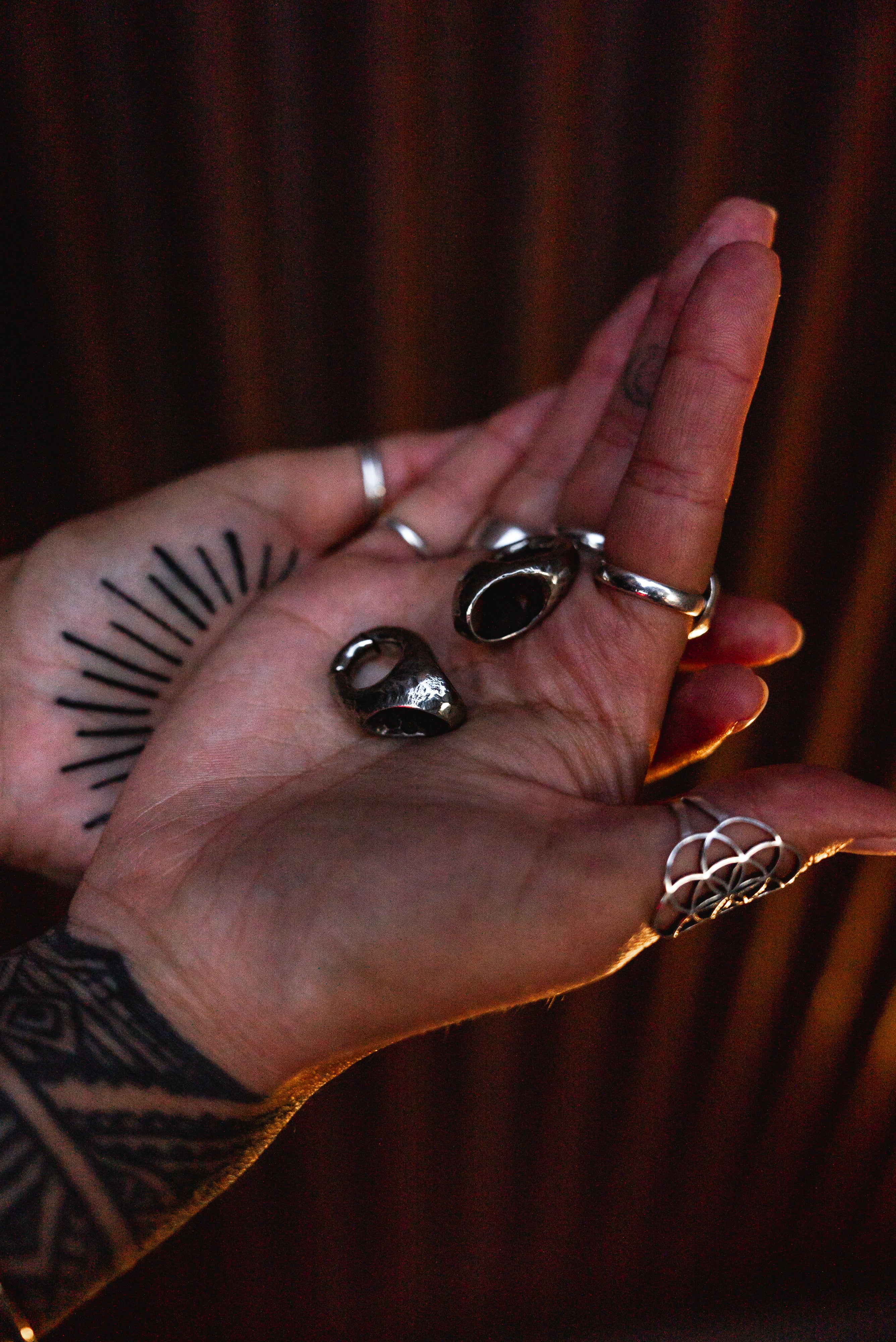 Salient White Brass Hinged Ear Weights