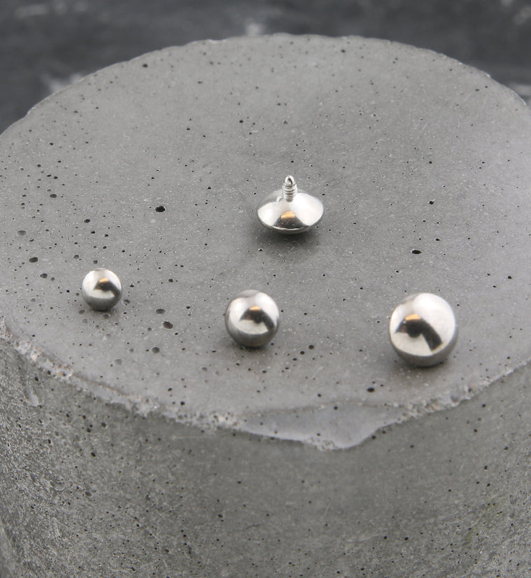 Saucer Disk Internally Threaded Titanium Top