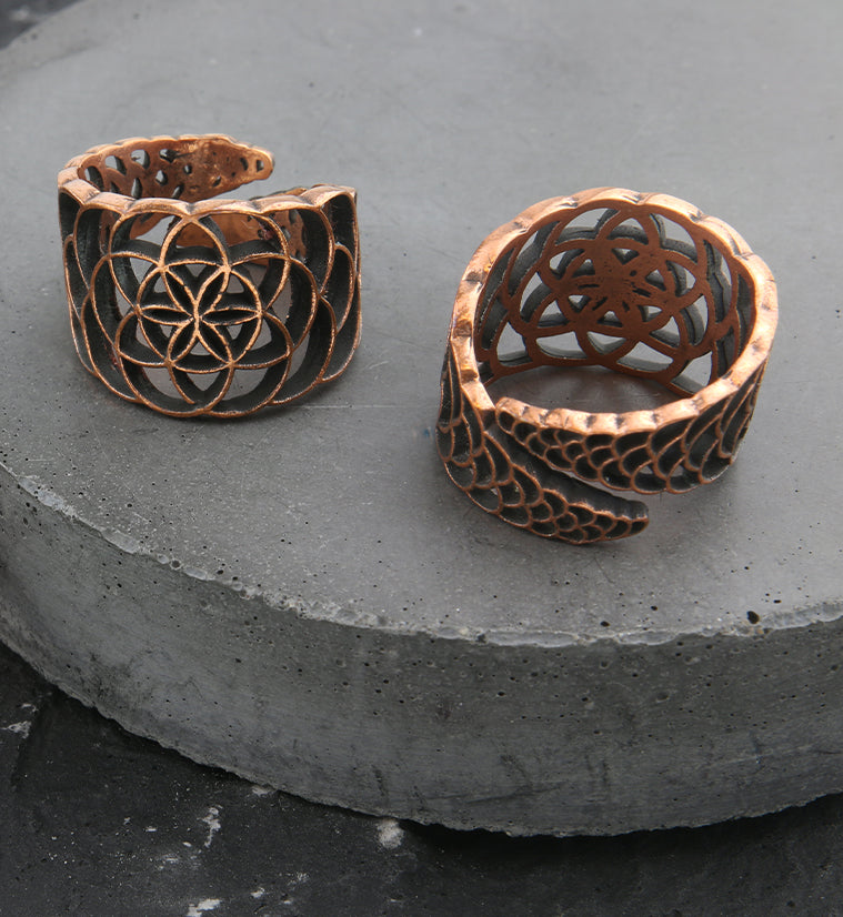 Seed Of Life Copper Ring