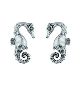 Silver Seahorse Ear Weights