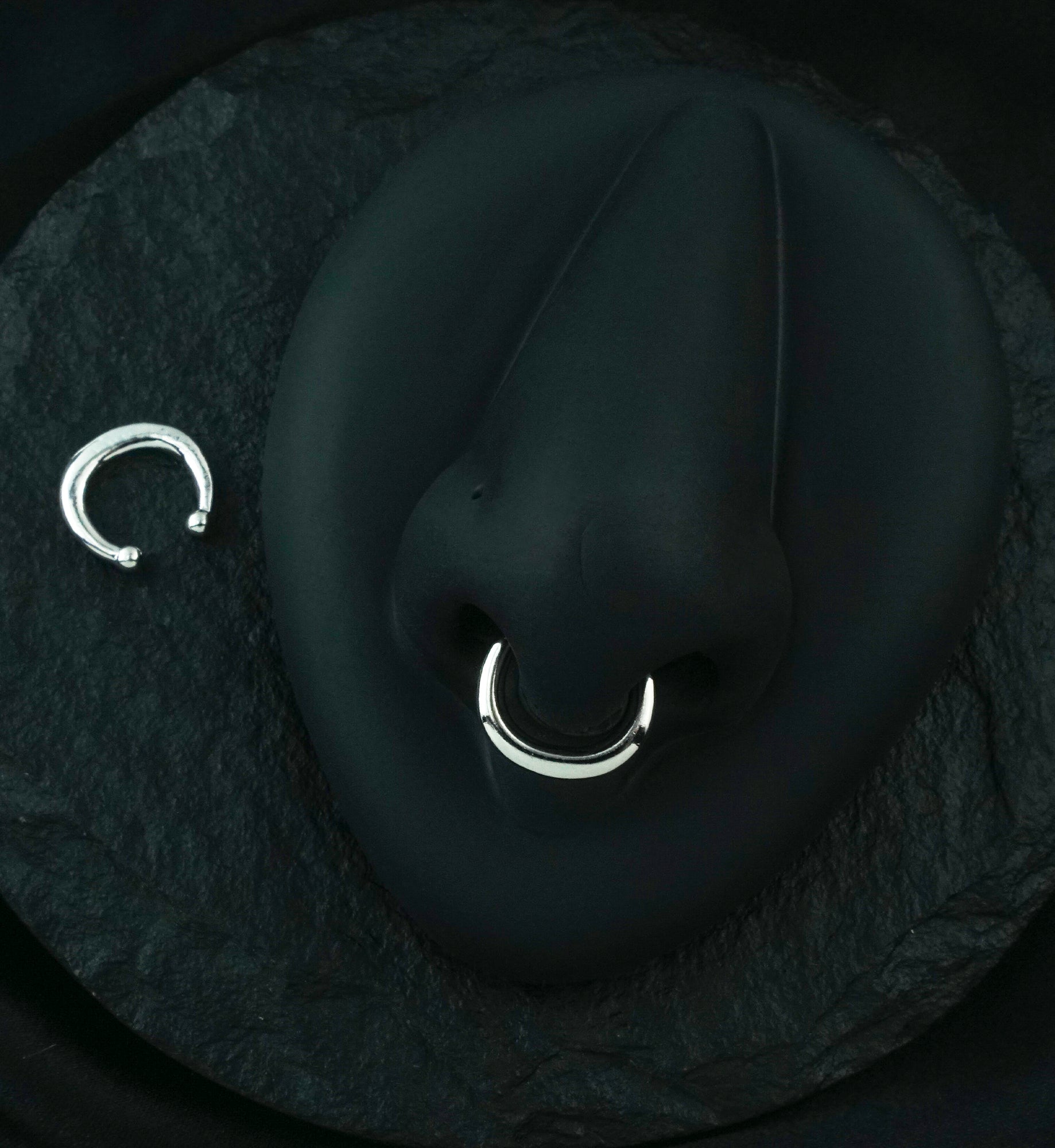 Simple Silver Fake Septum Clicker Ring