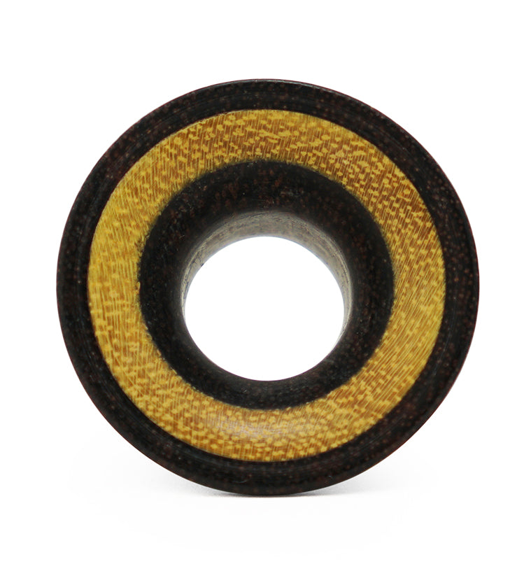 Single Flare Dark Tamarind Wood Tunnels with Jackfruit Inlay