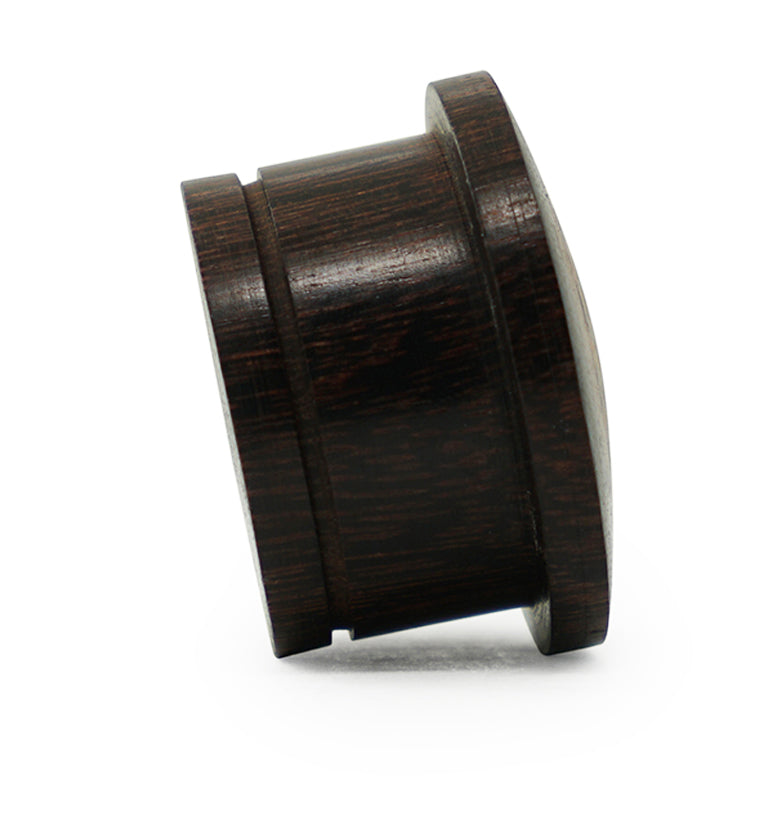 Single Flare Dark Tamarind Wood Plugs with Saba & Coconut Inlay