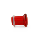 Red Glass Plugs - Single Flare