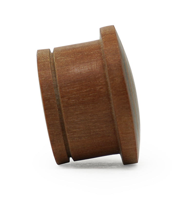 Single Flare Saba Wood Plugs with Triple Target Inlay