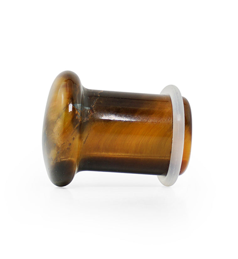 Tiger Eye Stone Plugs - Single Flare