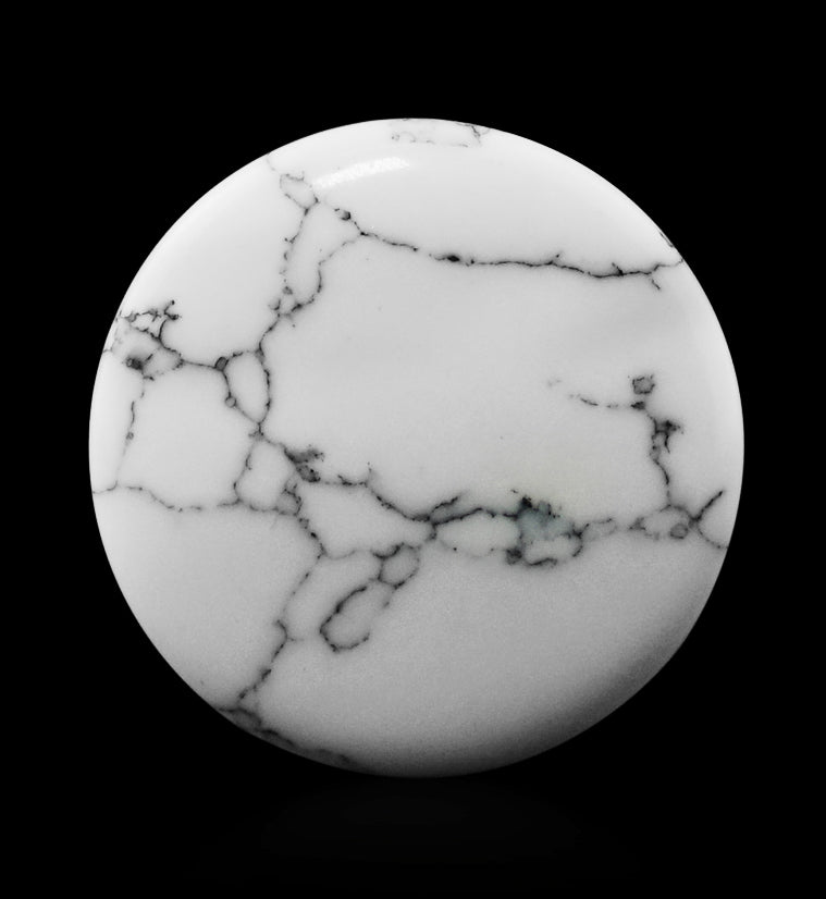 White Howlite Stone Single Flare Plugs