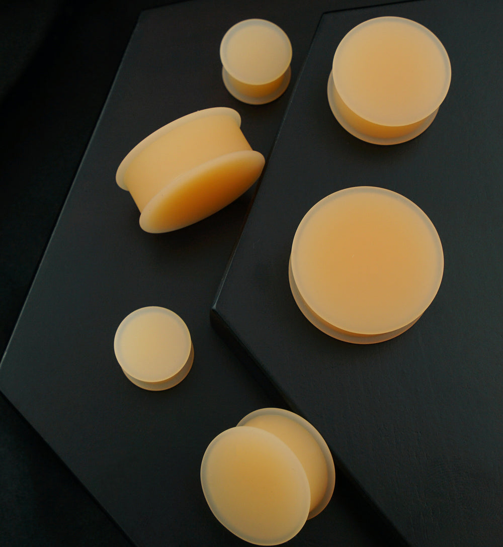 Skin Tone Silicone Plugs - Tone 2 (8G - 1 & 1/4