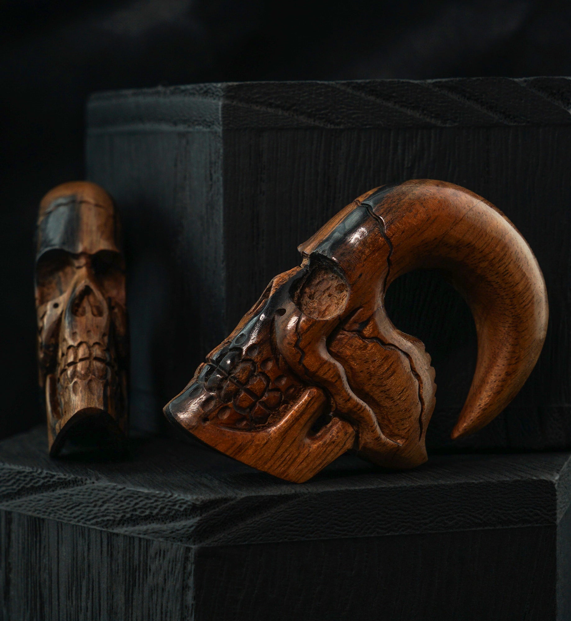 Skull Areng Wood Hangers