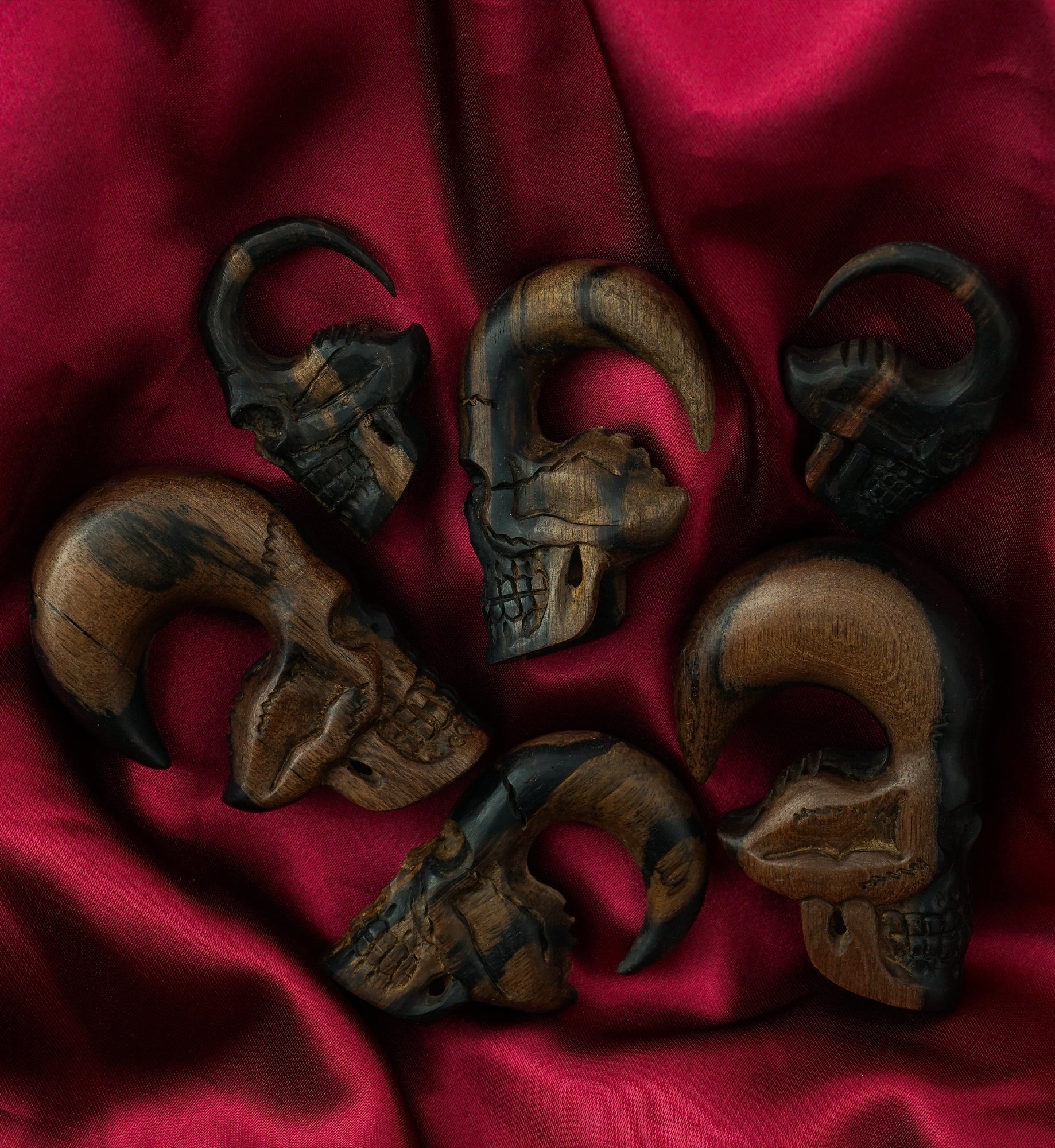Skull Areng Wood Hangers