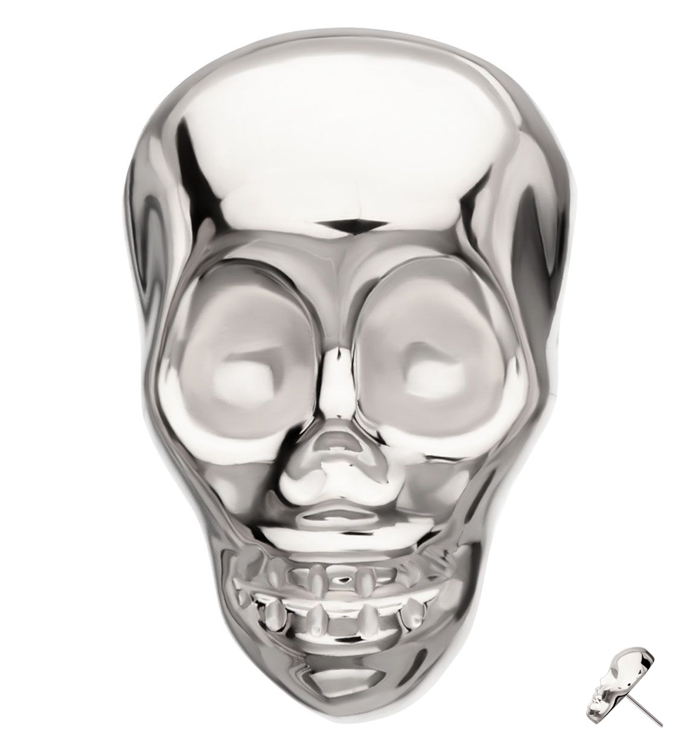 Skull Head Titanium Threadless Top