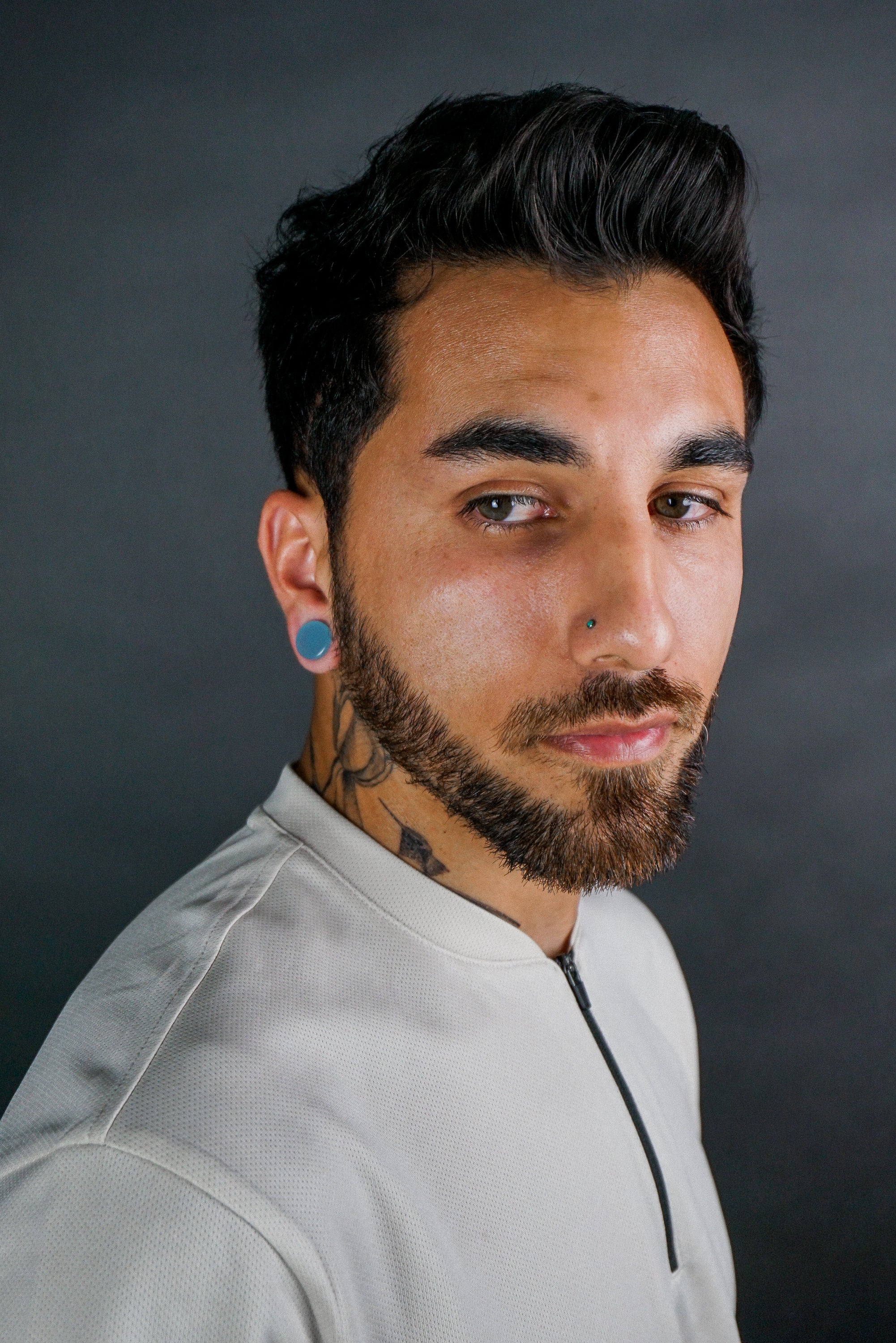 Sky Blue Glass Double Flare Plugs