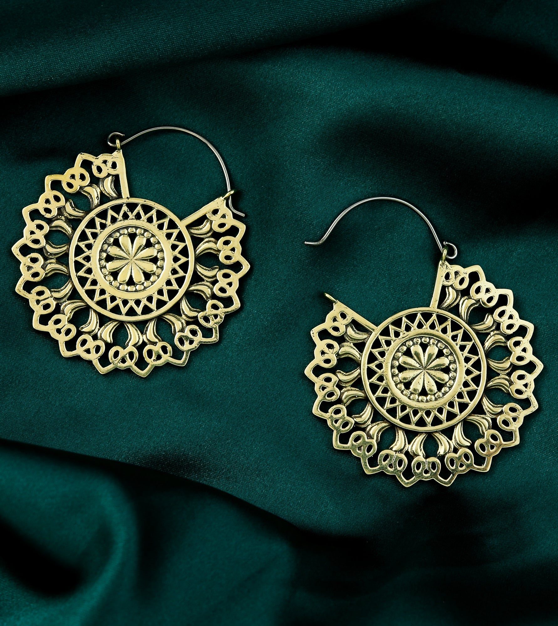 Sol Brass Hangers - Earrings