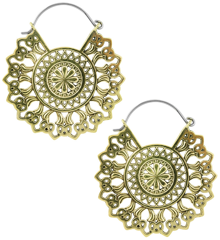 Sol Brass Hangers - Earrings