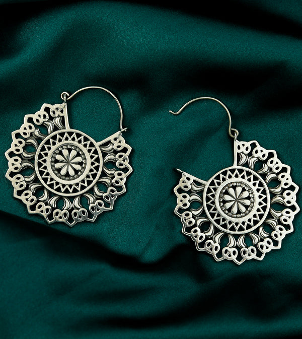 Sol White Brass Earrings - Hangers