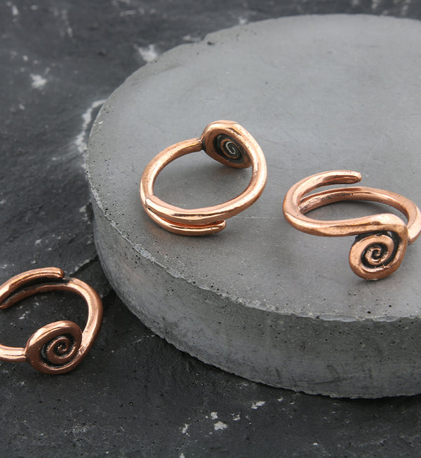 Solo Spiral Copper Ring